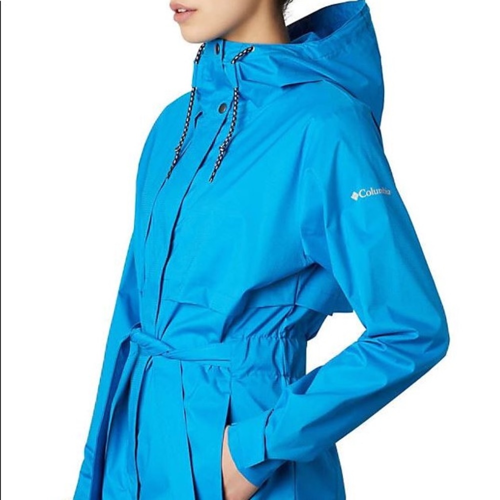 Columbia Pardon My Trench Coat- Teal/Blue